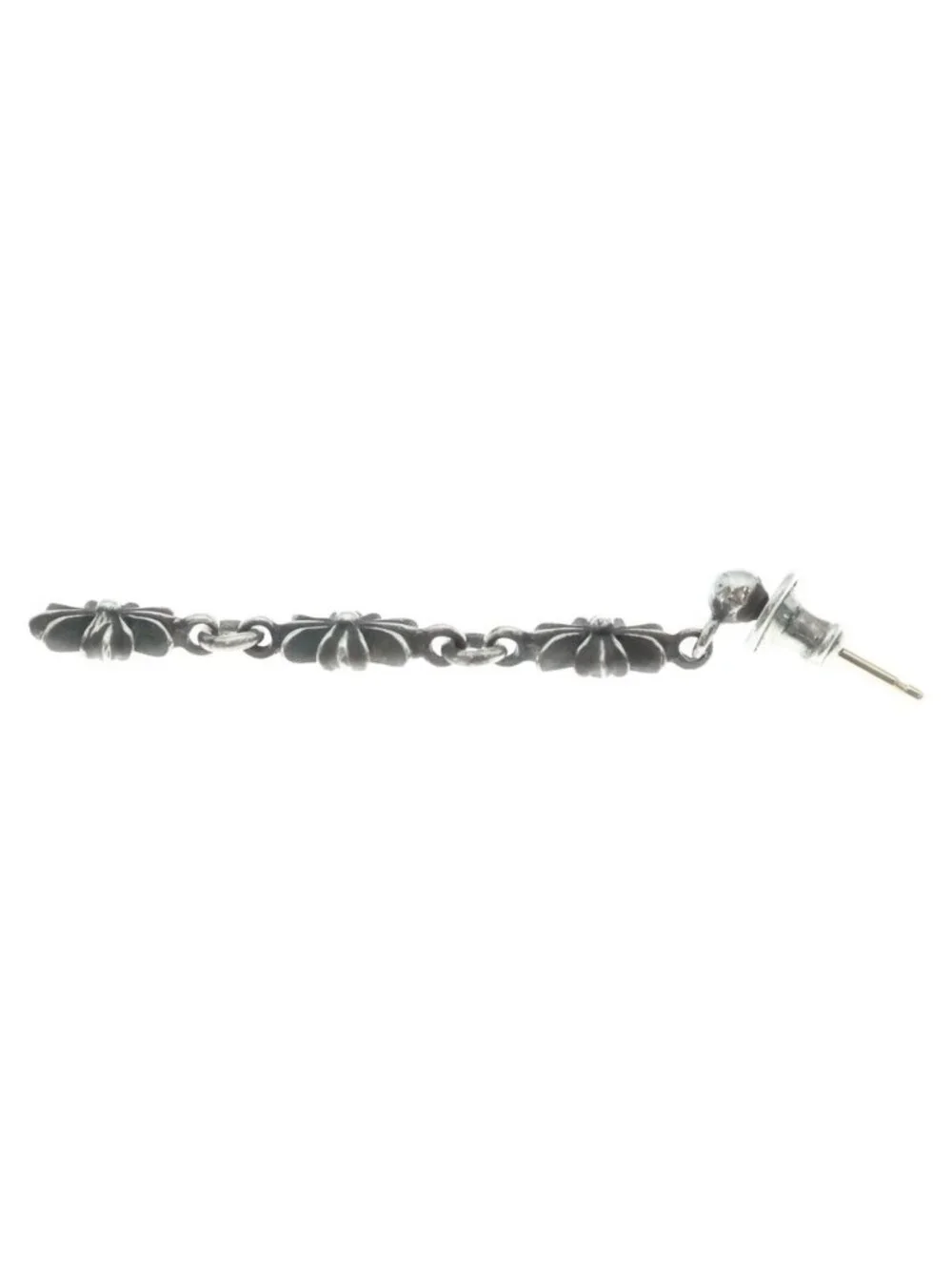 Chrome Hearts Tiny CH Pls 3 Ech Plus 3 Drop Earrings Silver